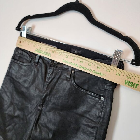 Adriano Goldschmied Farrah High Rise Skinny Ankle Coated Faux Leather Pants 27 - Picture 8 of 10